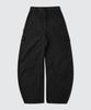 LEARVE Split Arc Curved Cargo Pants Black