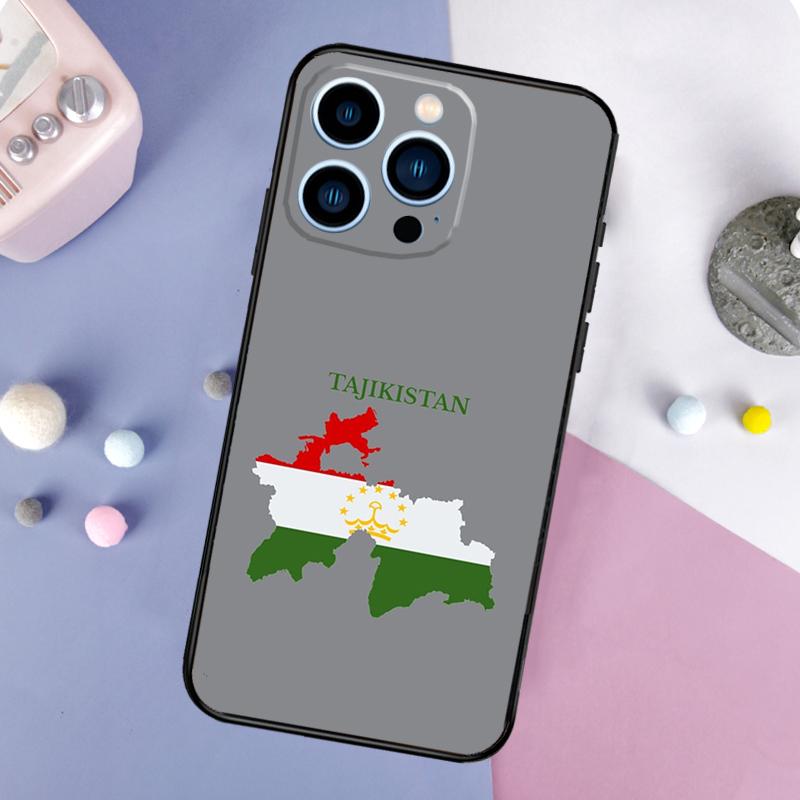 Tajikistan Flag Phone Case For iPhone 16 15 14 12 11 13 Pro Max Mini Plus X XS Max XR Back Cover