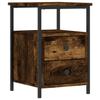 VidaXL Bedside Table Smoked Oak 34x35.5x50 Cm Engineered Wood 826017