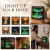 Sea Glass Night Light Painting 21.521.5 - Button Cell Battery Operated Decorative for Bedroom Living Room