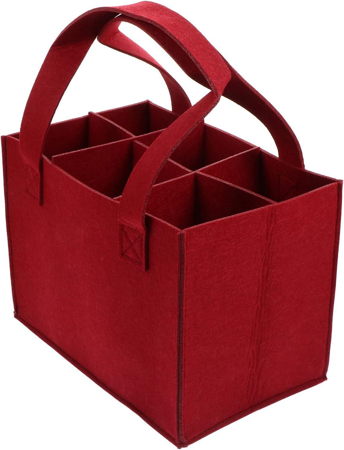 

Gift for Her/Him Wine Handheld Bag Gift Wine Bag Handheld Bag Red Wine 6-Bottle Pack Gift Bag Wine Storage красный