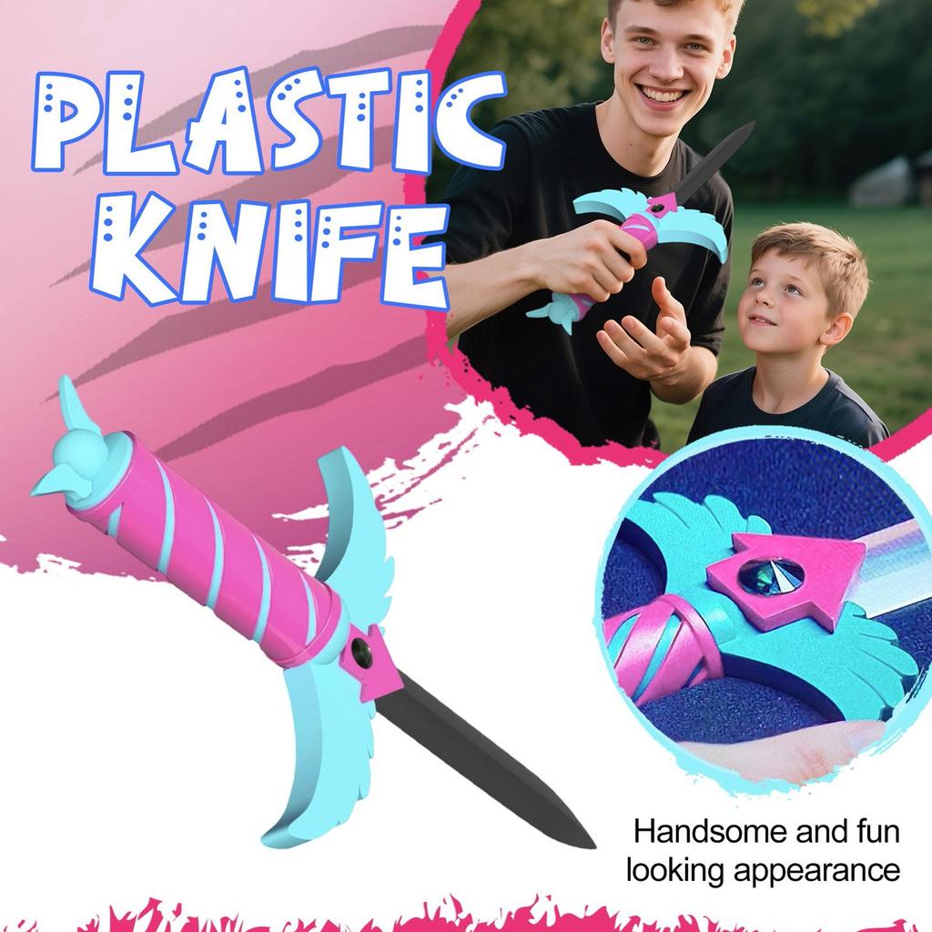 3D Printed Knife Toy, Foam Knife, Suitable For Game Role Playing, Weapons, Halloween And Party, Halloween Costume Accessories Red