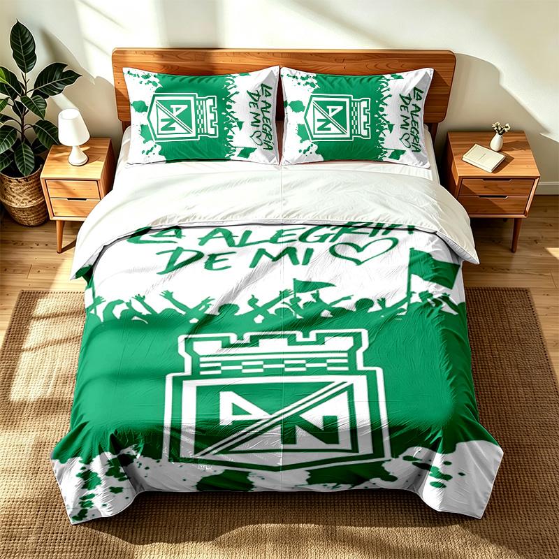 Atletico Nacional (1) 3pc set suitable for master bedrooms soft and comfortable an ideal gift for family and friends Includes one duvet cover and two