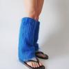 Manchons de Jambe en Fausse Fourrure Hiver Chaud Fourrures Cache-Bottes, Couvre-Chaussures pour Costumes de Fête