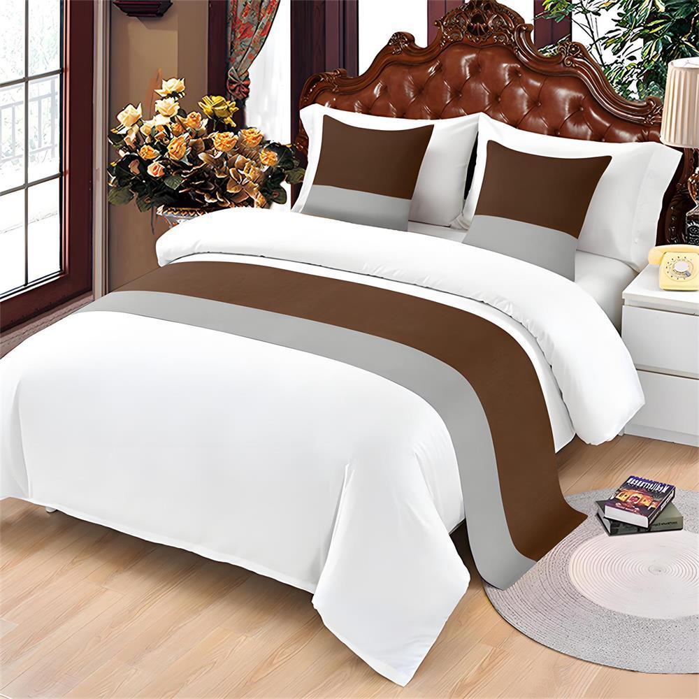 Premium Long Bed Banner Bed with Towel Modern Home Beds End Towel, Hotel Specific Pillow Cover, Light Luxury Bed End Towel