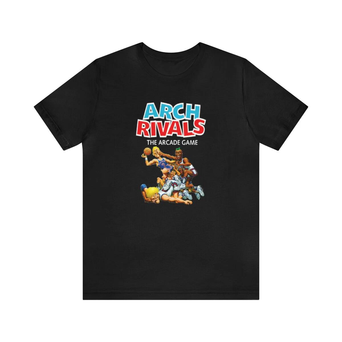 

Arch Rivals Arcade Sega Genesis Pixel Art Unisex Short Sleeve Tee 100% Cotton T-shirt Mens Tees Top XL