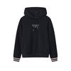 Heritage Simple Classic Versatile Comfortable Structured Logo Knit Hoodie Women Hoodies Legendary-Blue F11W548201FNV