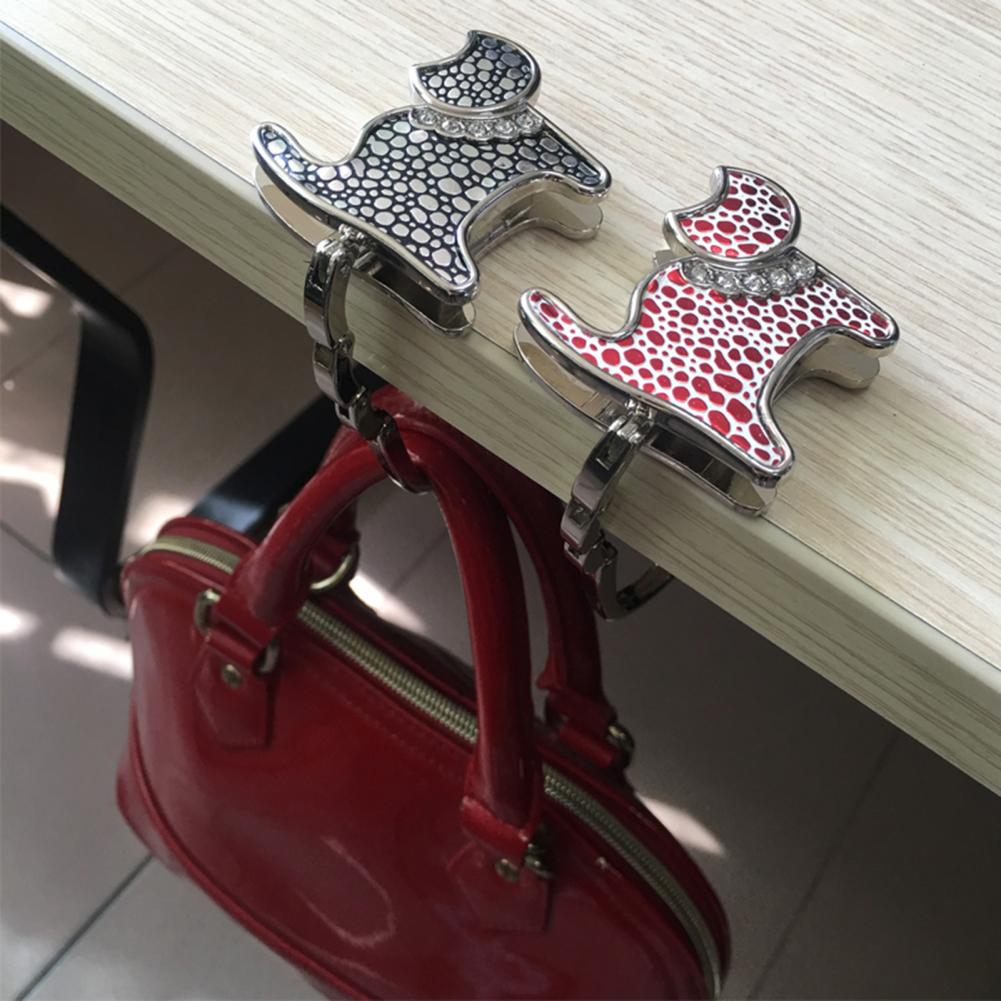 Durable Handbag Hanger Cats Shaped Bag Hanger Folding Non-slip Saving Space Table Purse Rack