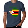 Zimbabwe Flag Map TShirt Basic Daily Outfit Short Sleeve Tee