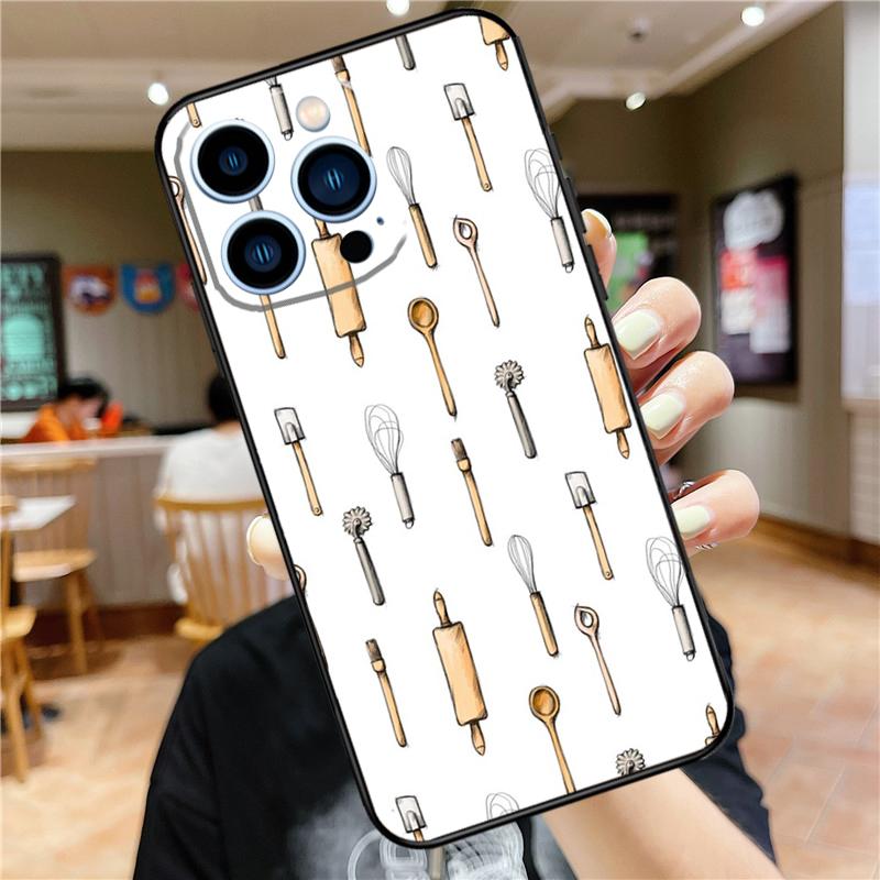 Baking Cook Chef Case For iPhone 17 16 15 14 13 12 11 Pro Max Mini Plus 16e 17 Air Bumper Cover Accessories