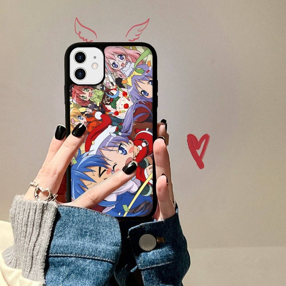 Anime Girl Lucky Star Phone Case For IPhone 17 16 15 14 13 Plus 12 11 Pro Max PC+TPU Cases Back Cover