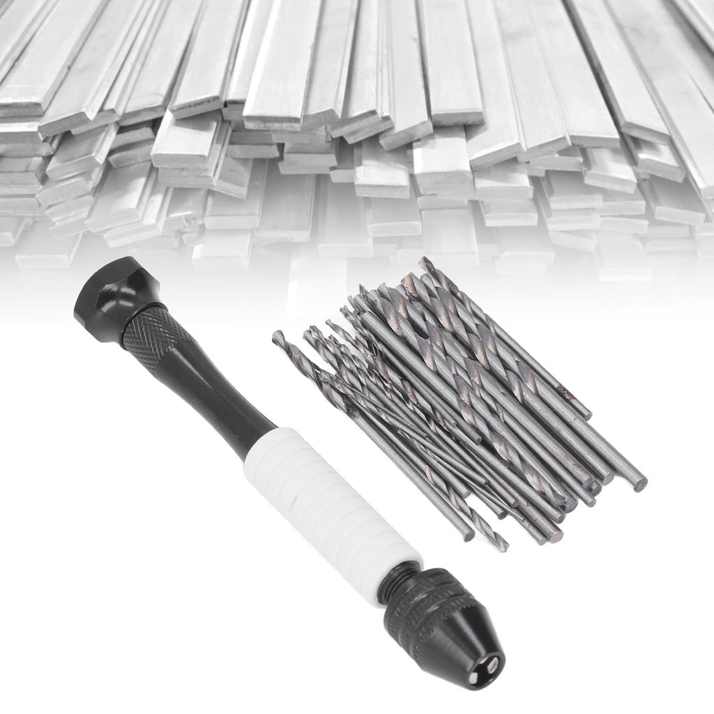 49Pcs/Set High Speed Steel Twist Drill Bits Set ABS Handle Manual Drill Bits for Wood Plastic Rubber Modeling DIY Tools