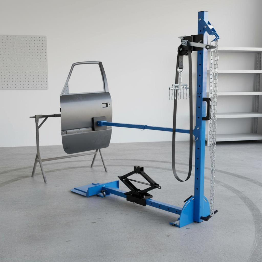 Auto Body Pulling Frame Sturdy Steel Construction Damage Station