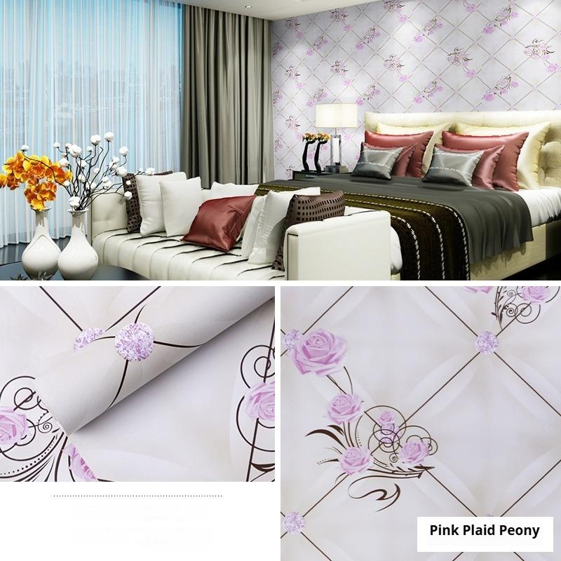 Selvklebende Tapet Pastoralt Blomstermønster Selvklebende Tapet Soverom Stue Møbler Renovering Vanntett og Fuktsikker 10 Meter