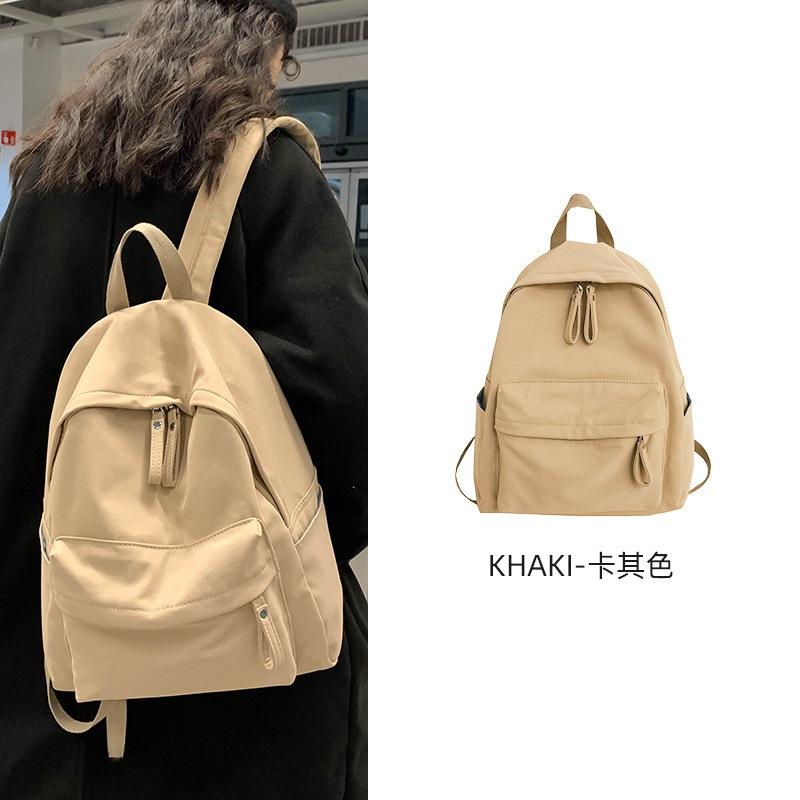 School Bag Female College Student 2025 New Simple and Lightweight Travel Bag Large Capacity Backpack Junior High School Girls Backpack Male