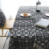 Kitchen Dinning Room Wrinkle Free Tassel Indoor and Outdoor Exquisite Fabric Cotton Linen Rectangle Tablecloths