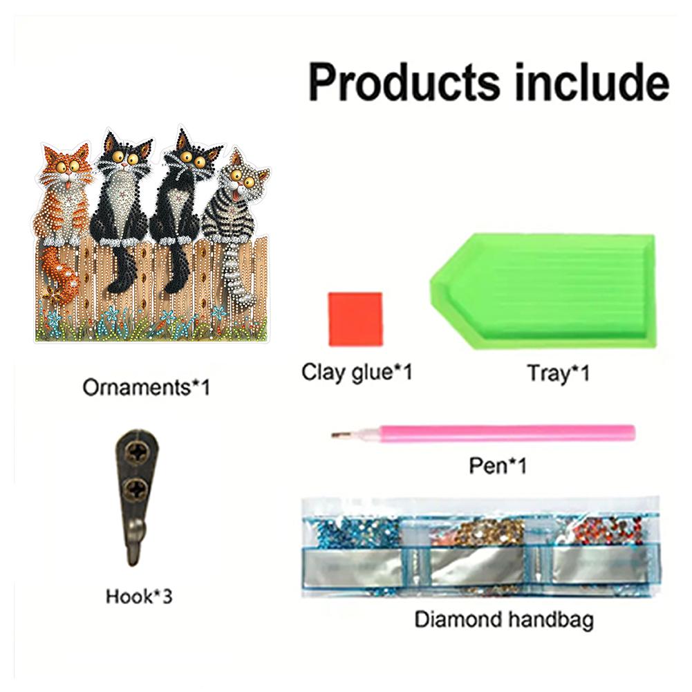 

Cat Theme DIY Diamond Painting Hooks Diamond Painting Art Hooks Diamond Painting Hanging Hook No Hole Punching Wall Decoration