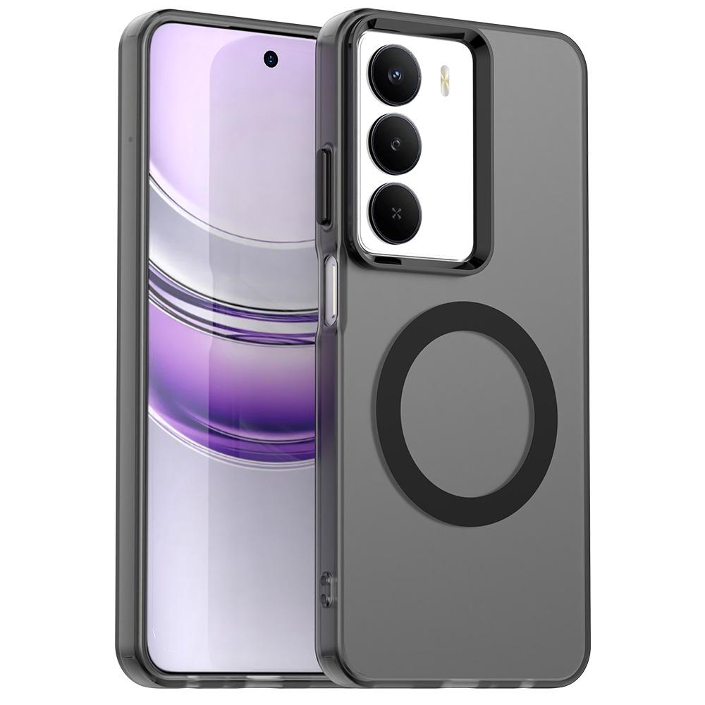 

Frosted Clear Phone Case for Realme 13 14 14T 14X V70 C61 C63 C75 GT 6T Neo Pro Plus 5G Slim Protective Candy Magnetic Cover realme C75 4G чорний