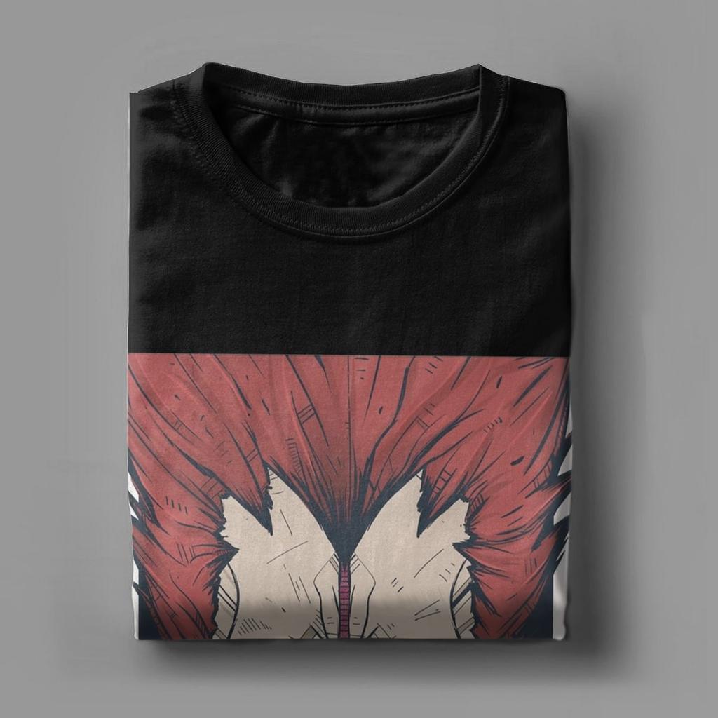 Men's T Shirts Anime Vintage Tees Short Sleeve Round Collar T-Shirts Pure Cotton Printed Tops