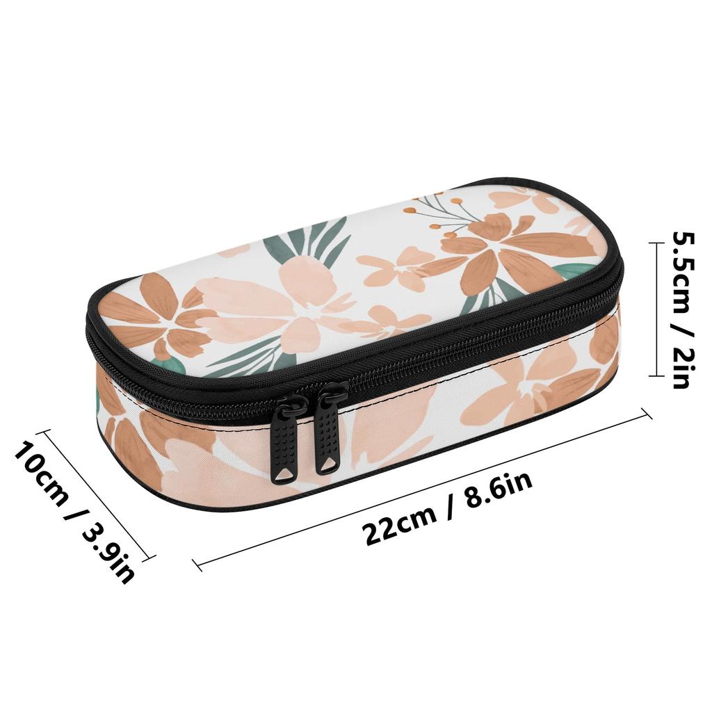 Pencil Pouch Easy Open Zipper Large Capacity 300D Polyester with Main Compartment Mesh Pocket and Pen Slots for Students