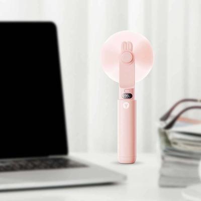 Portable Mini Handheld Fan with LED Display 2000mAh USB Charging with Power Bank Function Suitable for Indoor Outdoor Camping