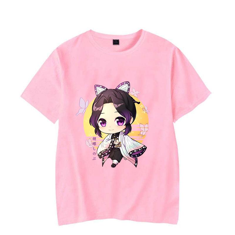 New Anime Print T Shirt Women Men Short Sleeve Tops Tees Summer Fashion Cute Kochou Shinobu Loose Casual T-shirt