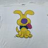 Vintage Cartoon Dog Shirt Mens XL White Funny Graphic Tee 90s Short Hills Tee