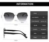 New Fashion Rimless Sunglasses Women Brand Designer Gradient Sun Glasses Luxury Trimming Frameless Eyeglasses Ladies