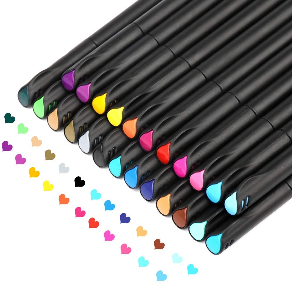 Journal Planner Pens Colored Pens Fine Point Bullet Pens 0.4mm Fineliner Color Pens for Drawing Writing Journaling Coloring Art School Office Suppl