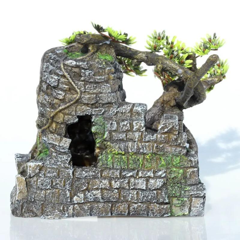 Aquarium Decoration Fish Tank Landscaping Fish Shelter Buddha Statue Ornaments Resin Crafts Aquascape Home Decor Accessories