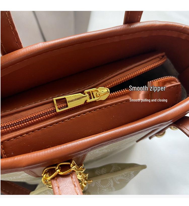 Mångsidig tryckt hinkhandväska i koreansk stil 2025