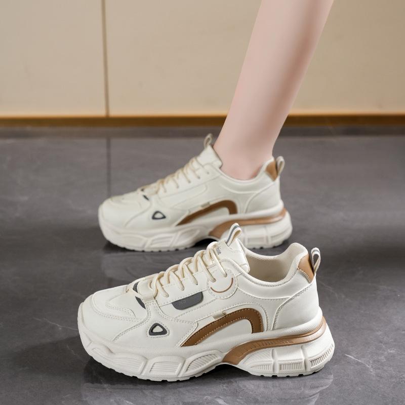 Spring women's shoes new breathable little white shoes women's Korean version versatile thick-soled heightening sports shoes casual dad shoes trendy s