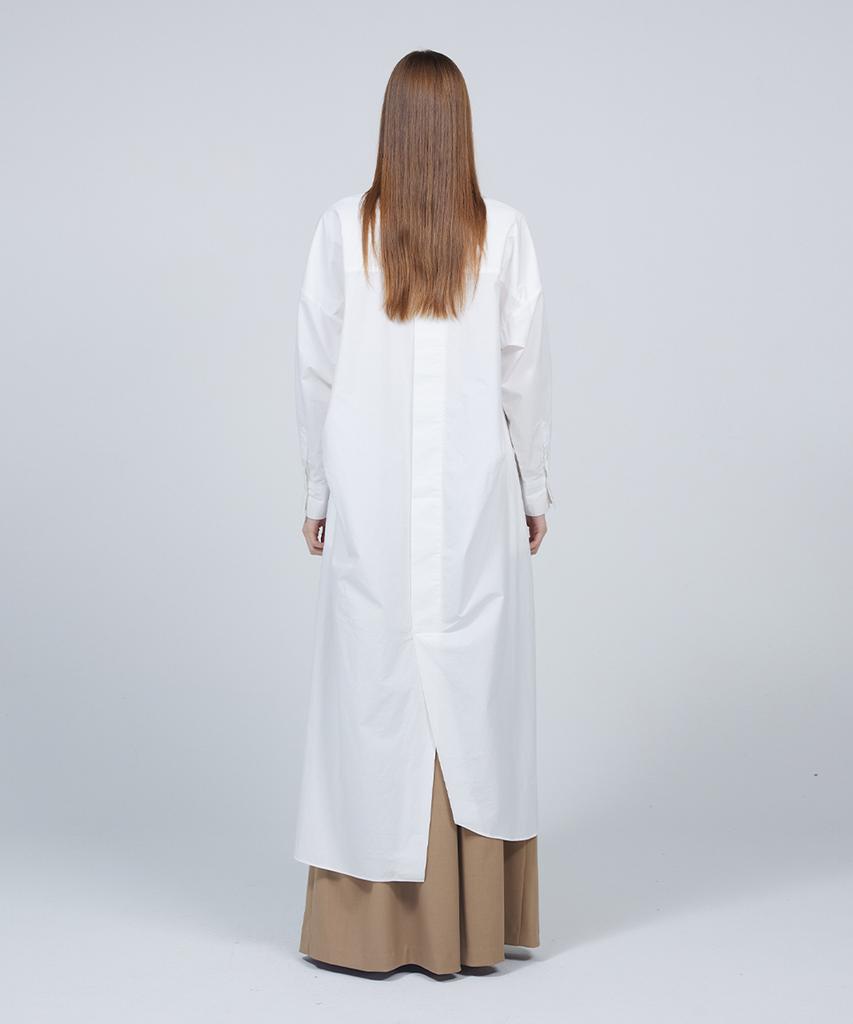 Meuameu [Essential] Maxi Pin Tuck Shirt Dress