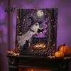 Juvelierte Wanddekoration Halloween Kunst mit Kunstperlen DIY-Set, Gruselig Süßes 3D Perlenmalerei Basteln Dunkle Ästhetik Basteln für Erwachsene Anfänger, Saisonal