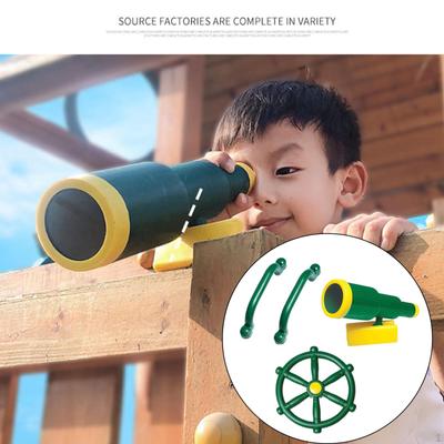Speeltoestellenset met kinderpiratentelescoop, stuurstang voor de Jungle Gym