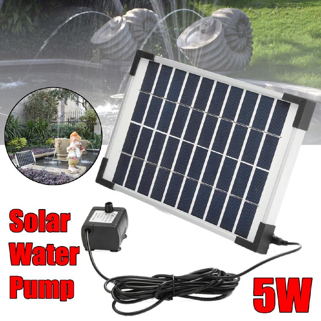 5W Micro Solar Fountain Pump Energy Mini Water Pump For Pond Fountain Rockery Fountain Garden Fountain 275*175*16mm