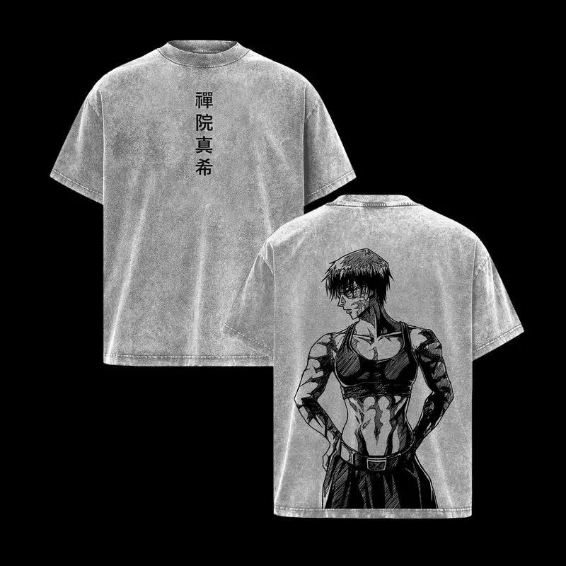 Anime Jujutsu Kaisen Nanami Kento Graphic T Shirt Men Women Washed Cotton Tshirts Vintage Casual Clothing Harajuku Male T-shirt