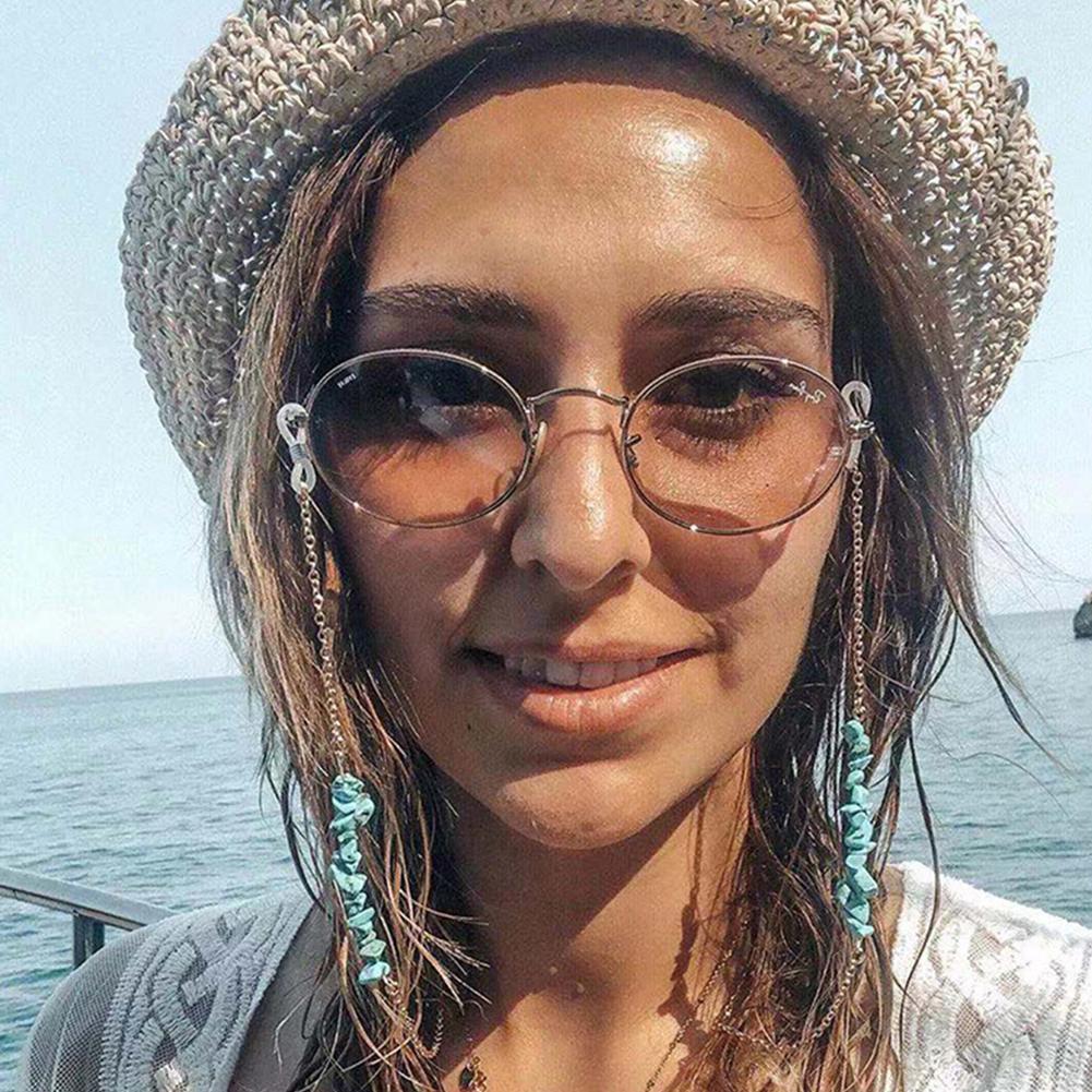 Fashion Turquoise Chain Gold Neck Wear Anti-loss Cord Holder Sunglasses Accessories