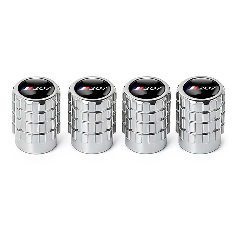 4Pcs Aluminum Wheel Tire Valve Caps Dust Stem Cover Badge For Peugeot 206 207 208 306 307 308 508 106 107 108 2008 3008 5008 RCZ