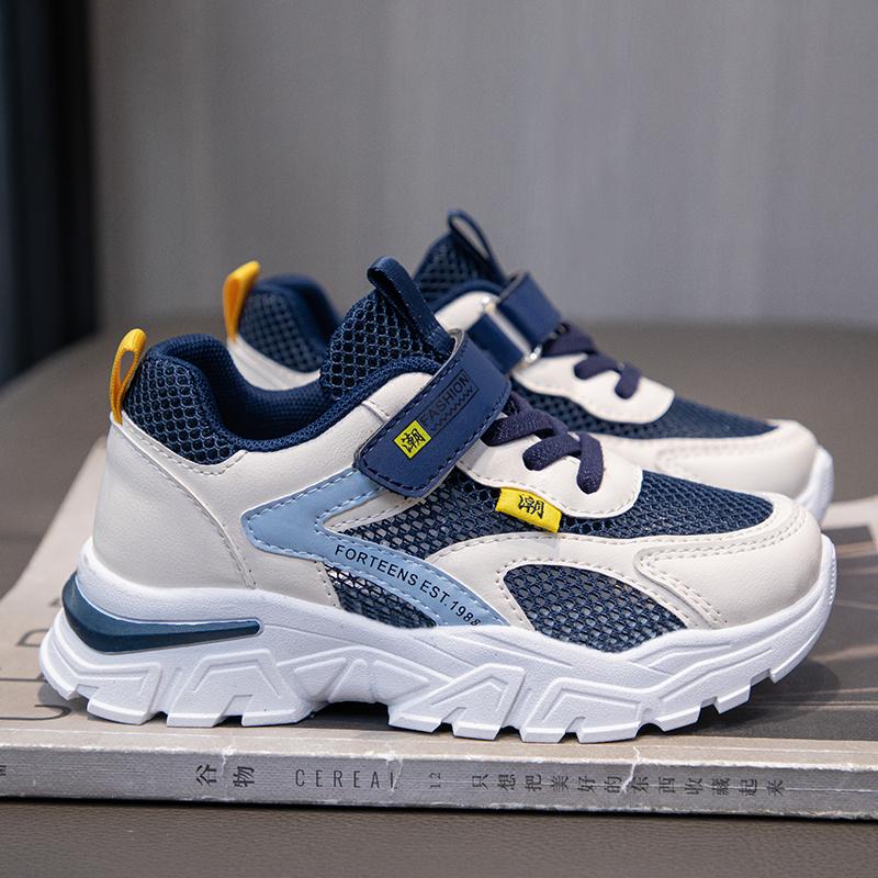 Children Sneaker Boys Casual Shoes Black Leather Flat Student Walking Shoes Non-slip Girl Lightweight Sports Tennis Footwear