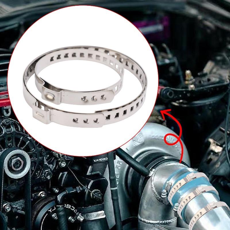 Self-Locking Stainless Steel Driveshaft Axle Joint Clamps CV Boot Clamps Ties for Most Automotive Adjustable Universal Clamps