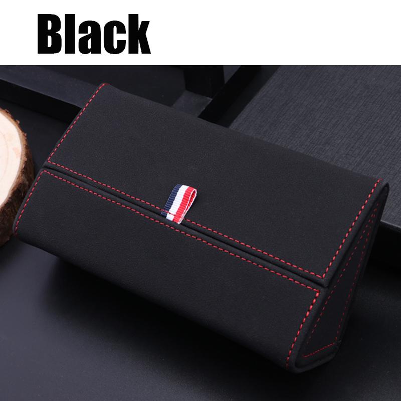 

Автомобильный держатель для очков, универсальный солнцезащитный козырек, замшевый кожаный футляр для солнцезащитных очков, вешалка для очков Microsoft, органайзер для очков чёрный