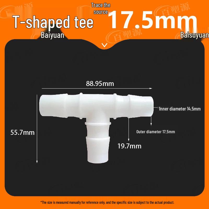 High-Temp Resistant Plastic Hose T-Connector, Quick Connect Fish Tank Accessory, PP Material
