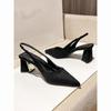 Women Summer Fashion Women's Sandals Pointed Pumps Women Shoes Office Dress Shoes Sexy Square Heel High Shoes