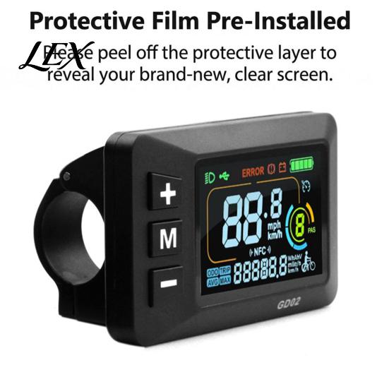 Electric Bike Control Panel Ebike Display Fit for Yozma IN 10, Bicycle LCD Screen with Waterproof 5-Pin Connector, Meter 22.2MM Handlebar E