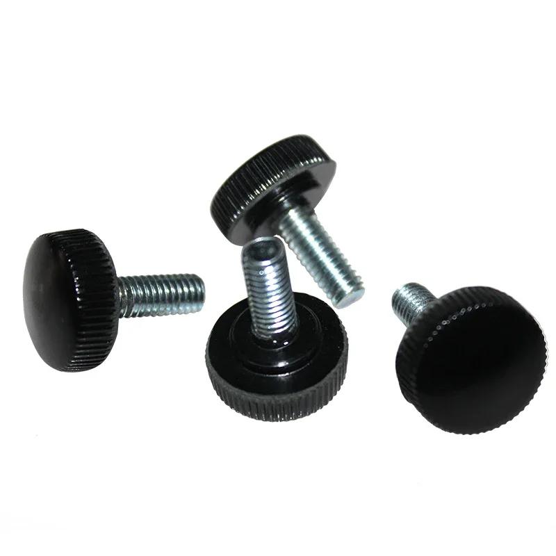 4.8 Grade carbon steel Screw Screw Bolt M3 M4 Metric Male x 6-35mm Thread Legnth With phenolic plastics knurling Head