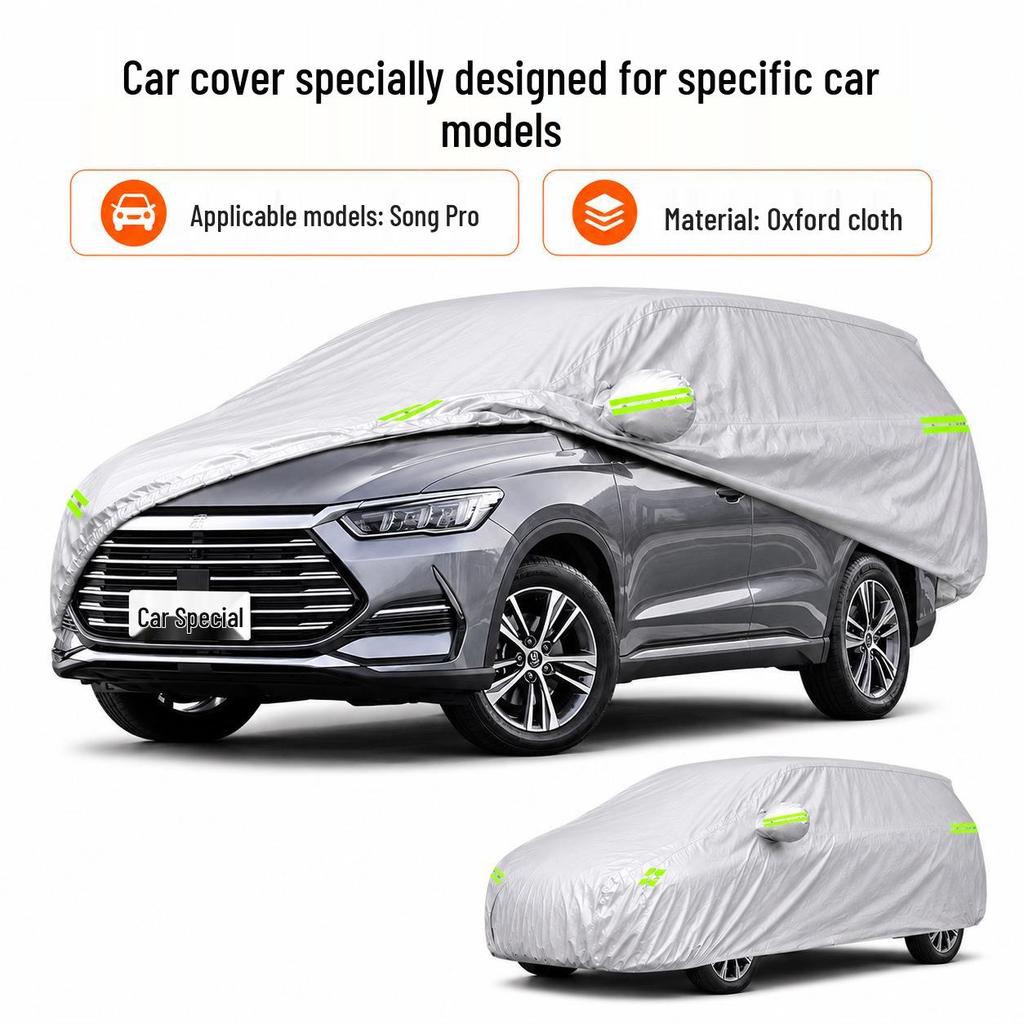 BYD Song Pro All-Season Car Cover: Sun Protection, Waterproof, Heat Insulation, Universal Fit, Oxford Cloth