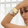 Exaggerated Alloy Open Cuff Bracelet & Bangle For Women Chunky Big Bracelets Gold copper Color Manchette Grunge Jewelry
