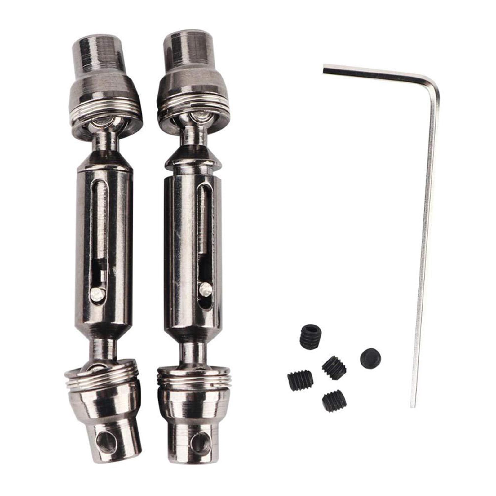 

For WPL B-14 B14K B-24 B24K B-16 B16K C-14 C14K C-24 RC Metal Heavy-Duty Drive Shaft Kit for 1/16 1/24 RC Crawler Car