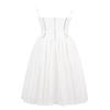 Sommermode-Trägerkleid, elegantes, bedrucktes, langes Kleid mit Reißverschluss